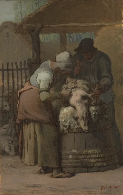 The Sheepshearers Wall Art by Jean-François Millet - High-Resolution Digital Print
