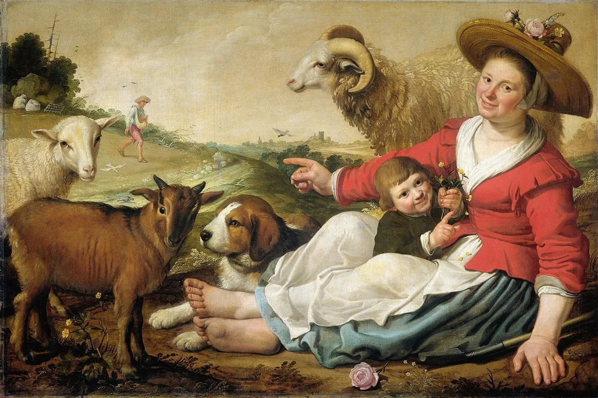 The Shepherdess Wall Art by Jacob Gerritsz Cuyp - High-Resolution Digital Print