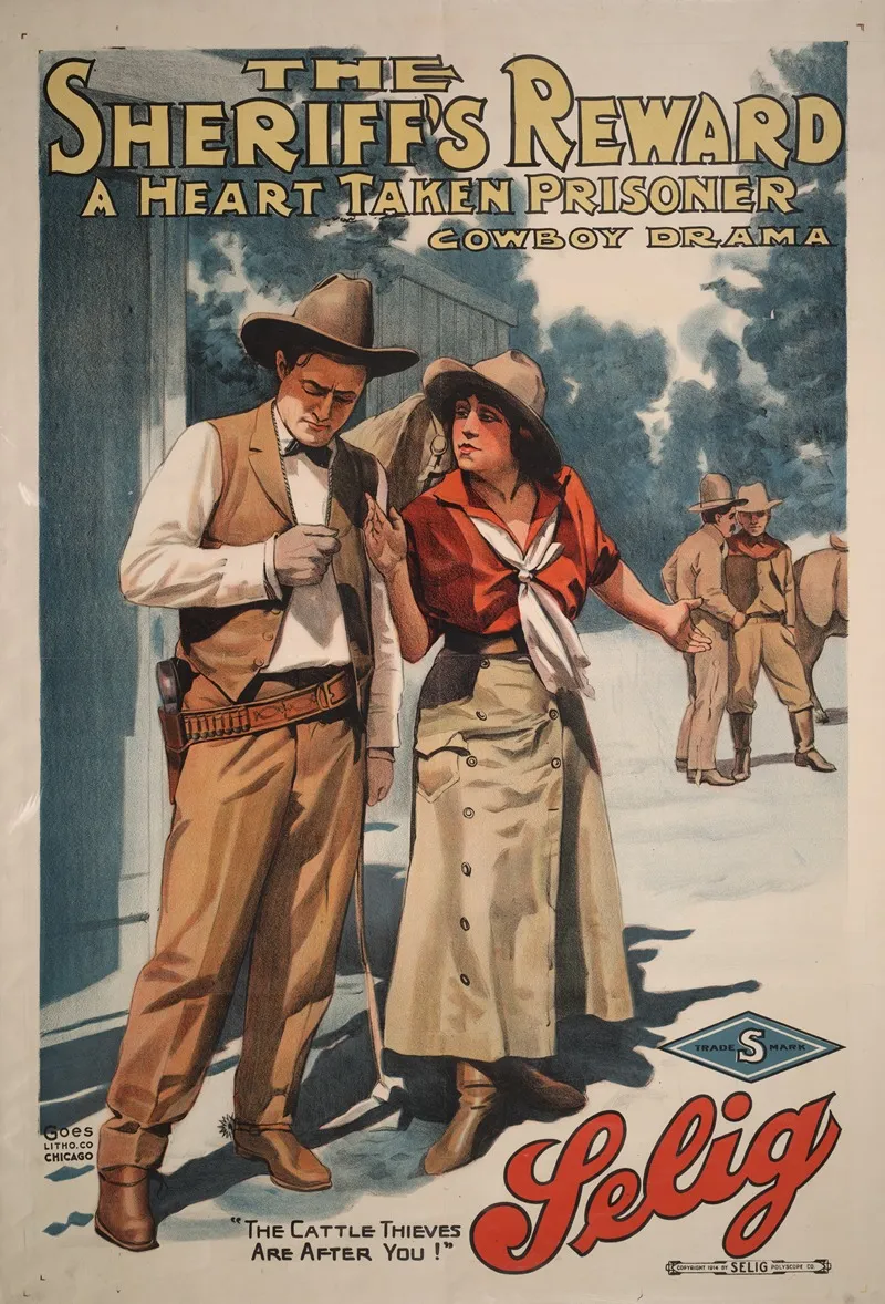 The Sheriffs Reward A Heart Taken Prisoner Wall Art by Goes Litho. Co. - High-Resolution Digital Print