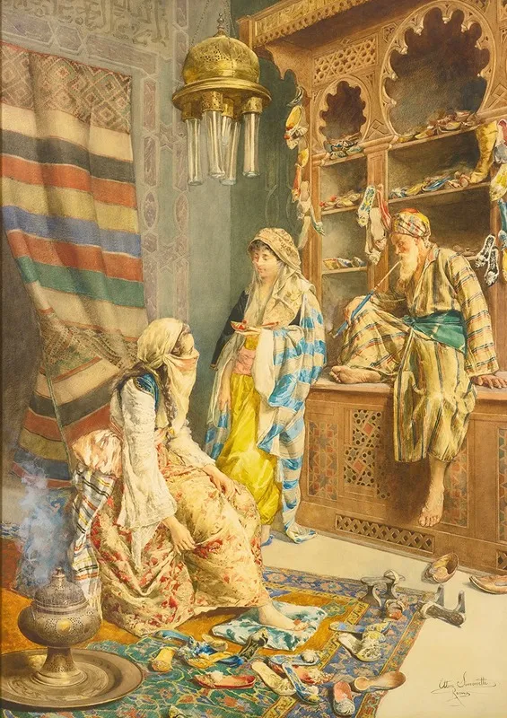 The Shoe Shop Wall Art by Ettore Simonetti - High-Resolution Digital Print