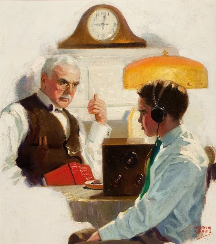 The Short Wave Radio Wall Art by Andrew Loomis - High-Resolution Digital Print