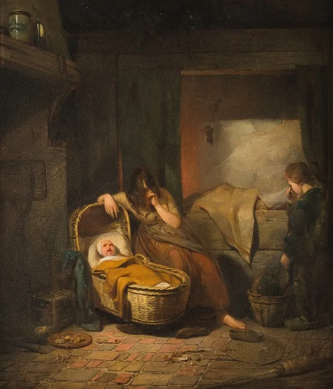 The Sick Child 6 Wall Art by Joseph Beaume - High-Resolution Digital Print