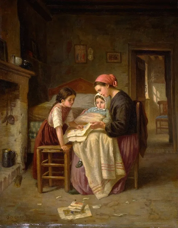 The Sick Child Wall Art by Paul Seignac - High-Resolution Digital Print