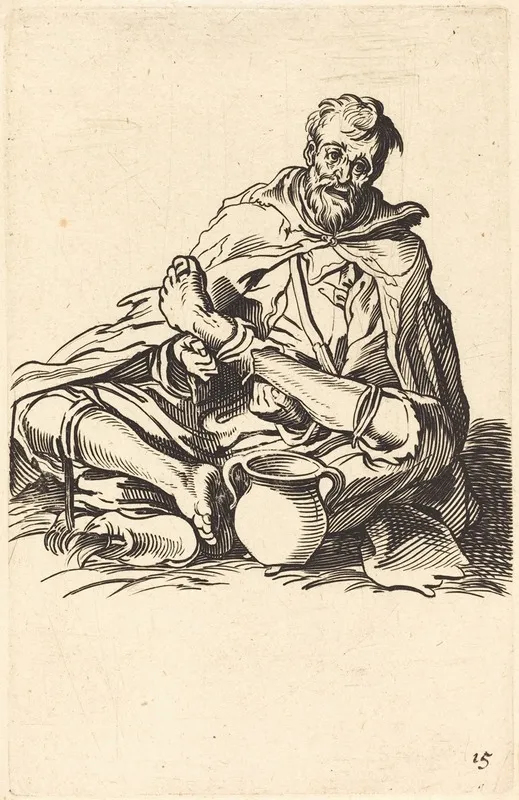 The Sick Man Wall Art by After Jacques Callot - High-Resolution Digital Print
