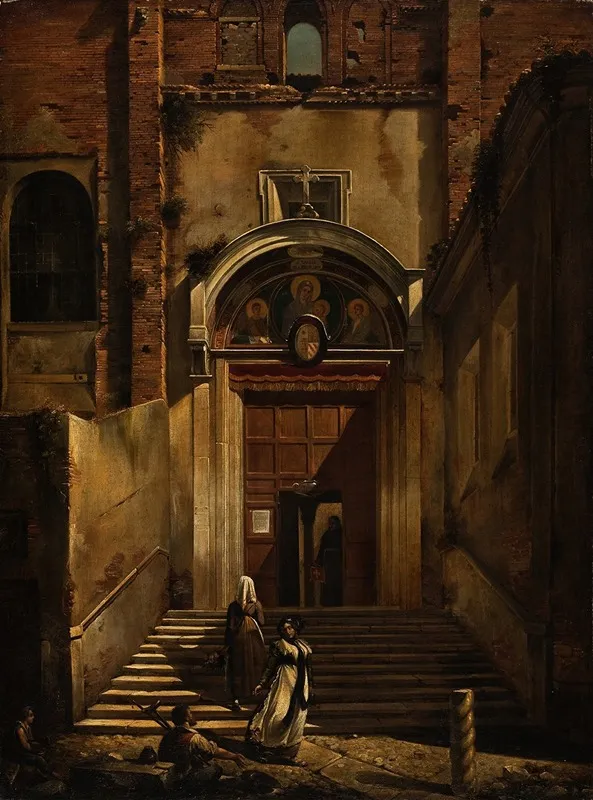 The Side Steps From The Capitol To The Church Of S Maria In Aracoeli Rome Wall Art by Francesco Diofebi - High-Resolution Digital Print