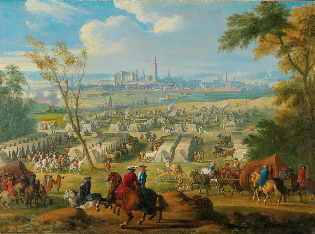 The Siege Of Mons Wall Art by Jean Baptiste Martin - High-Resolution Digital Print