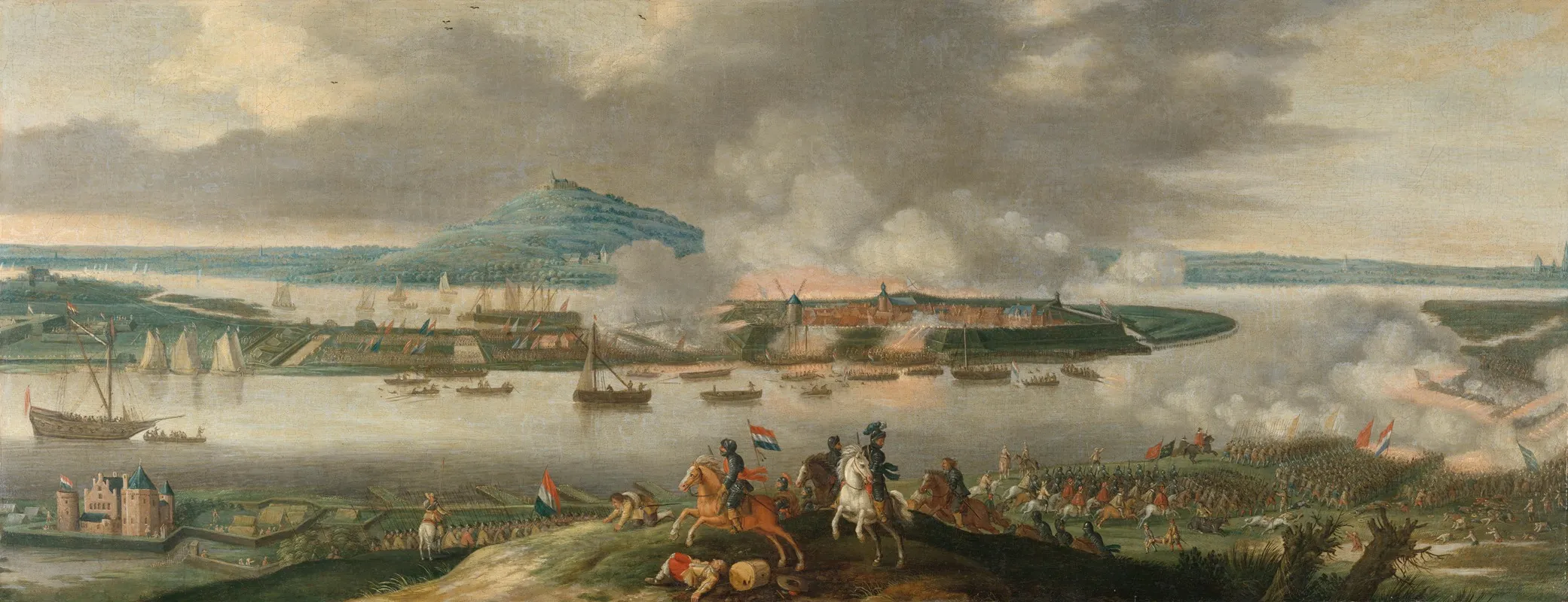 The Siege Of Schenkenschans In 1636 Wall Art by Gerrit van Santen - High-Resolution Digital Print