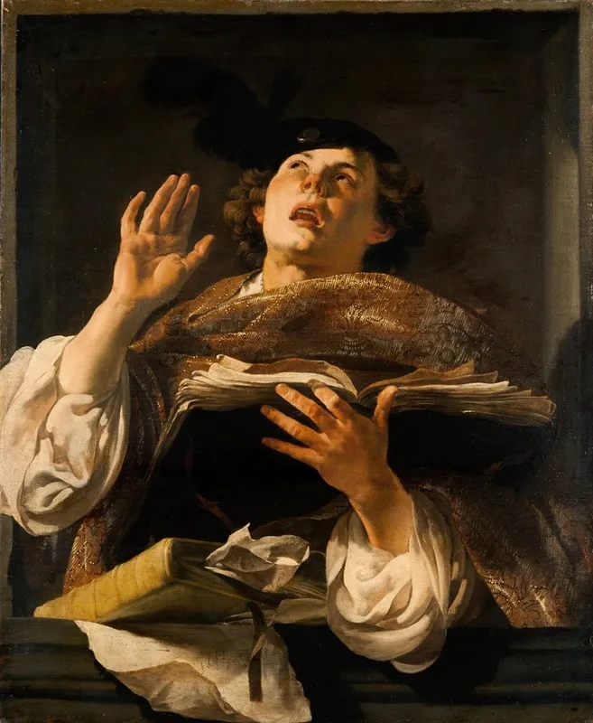 The Singer 3 Wall Art by Hendrick Ter Brugghen - High-Resolution Digital Print