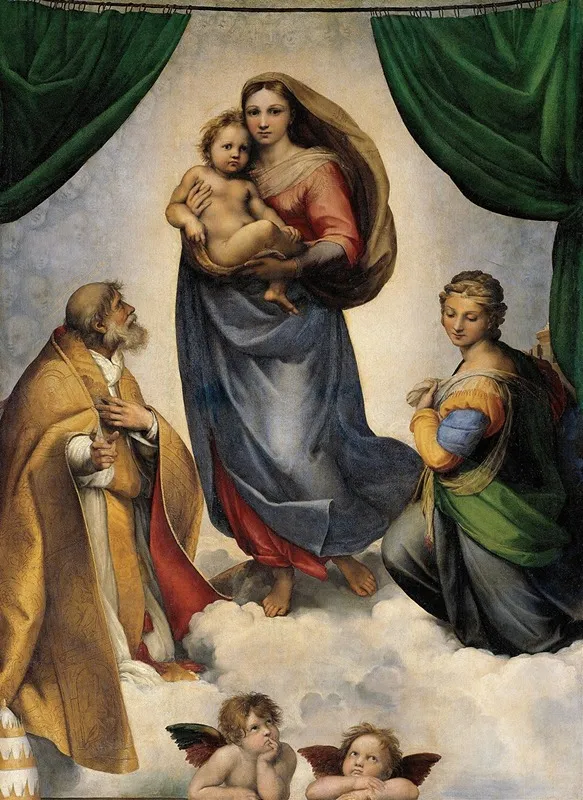 The Sistine Madonna Wall Art by Raphael - Canvas Print