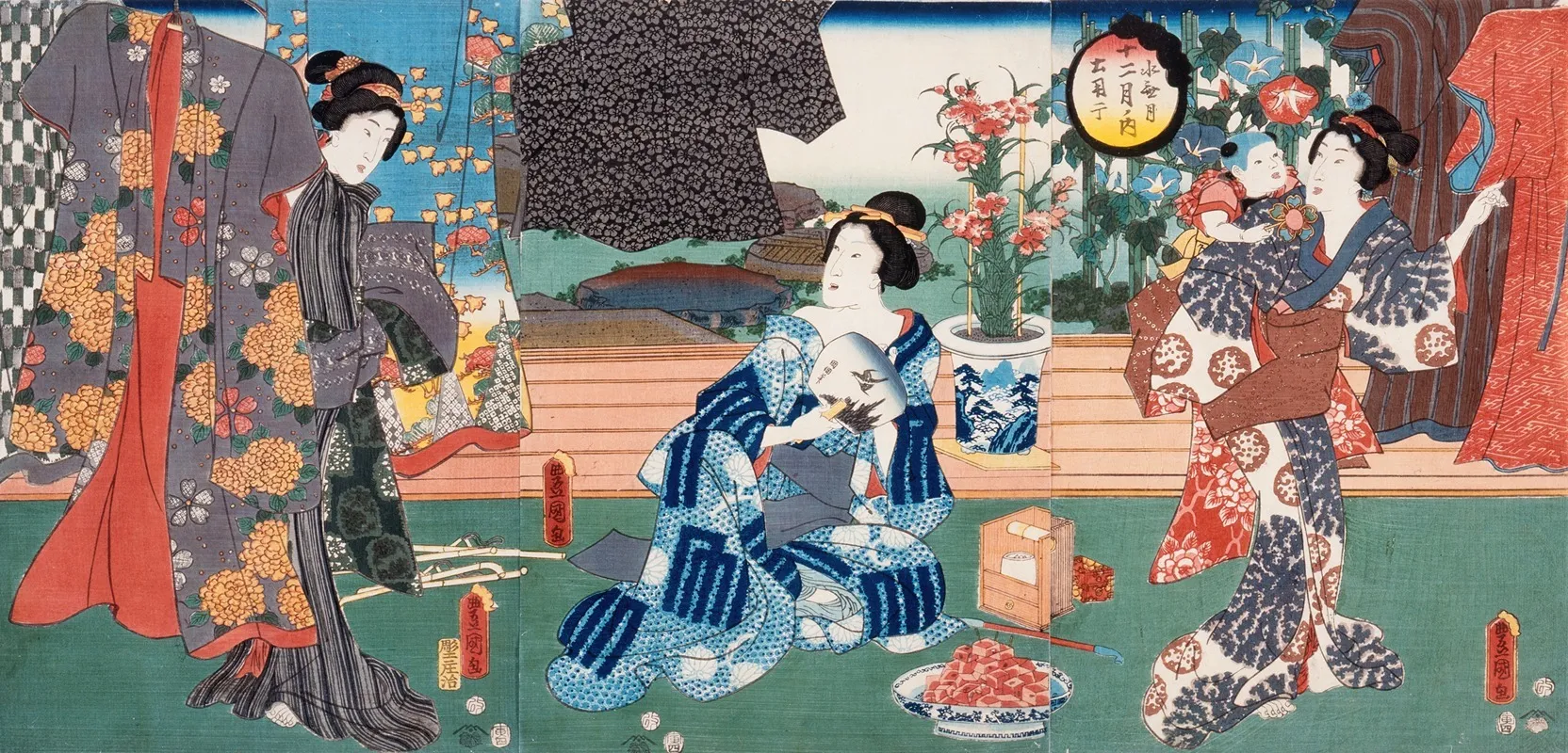 The Sixth Lunar Month Wall Art by Utagawa Kunisada (Toyokuni III) - High-Resolution Digital Print