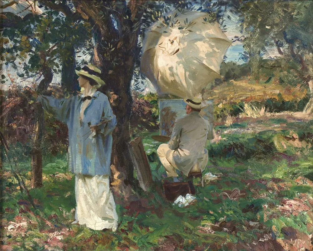 The Sketchers Wall Art by John Singer Sargent - High-Resolution Digital Print