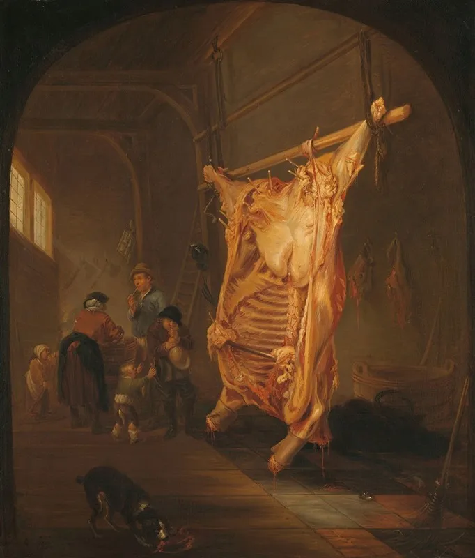 The Slaughtered Ox Wall Art by Abraham van den Hecken - High-Resolution Digital Print