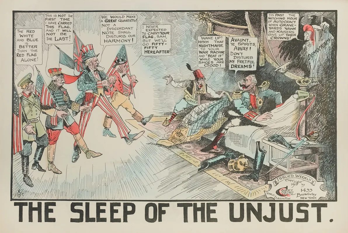 The Sleep Of The Unjust Wall Art by Carey Cartoon Service - High-Resolution Digital Print