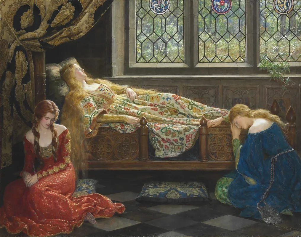The Sleeping Beauty 3 Wall Art by John Collier - High-Resolution Digital Print
