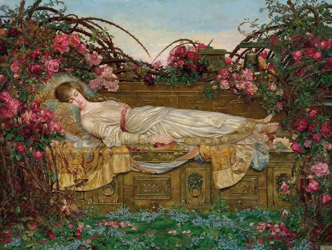 The Sleeping Beauty 4 Wall Art by Archibald Wakley - High-Resolution Digital Print