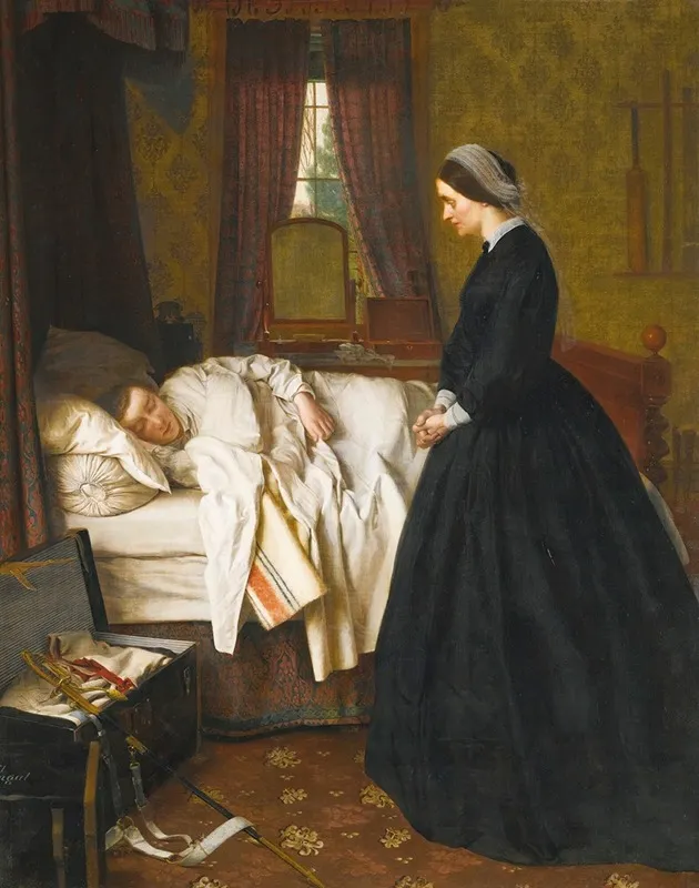 The Sleeping Soldier Wall Art by Henry Nelson O'Neil - High-Resolution Digital Print