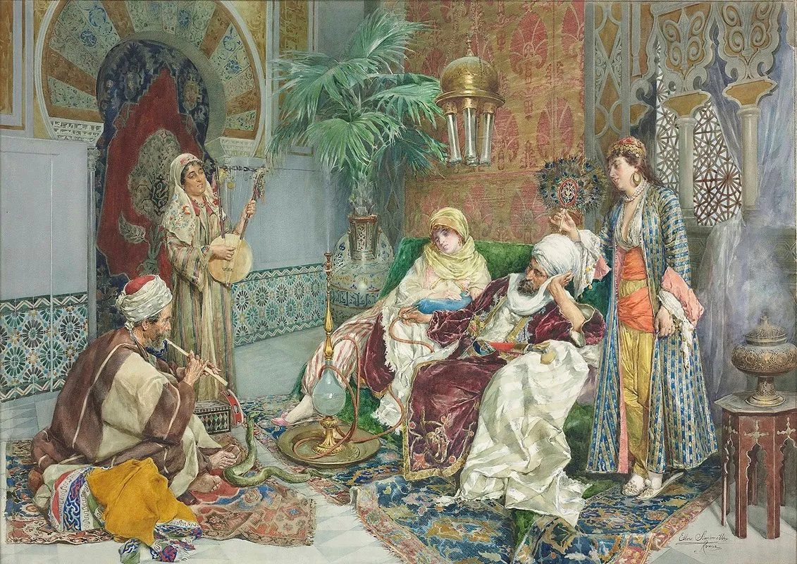 The Snake Charmer 4 Wall Art by Ettore Simonetti - High-Resolution Digital Print