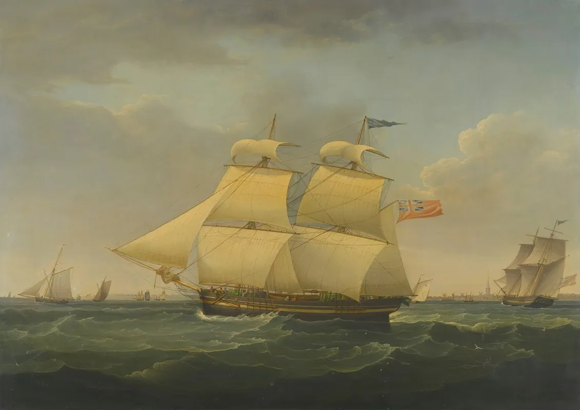 The Snow Thames In Two Positions Off Harwich Wall Art by John Harwood - High-Resolution Digital Print