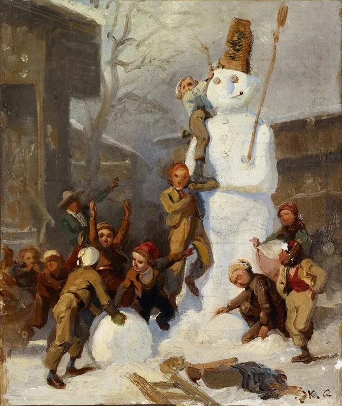The Snowman Wall Art by Karl Girardet - High-Resolution Digital Print