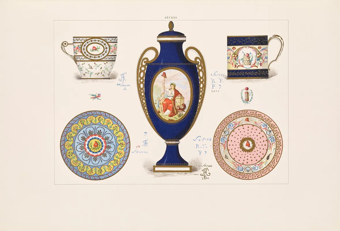 The Soft Porcelain Of Sevres Pl 02 Wall Art by Edouard Garnier - High-Resolution Digital Print