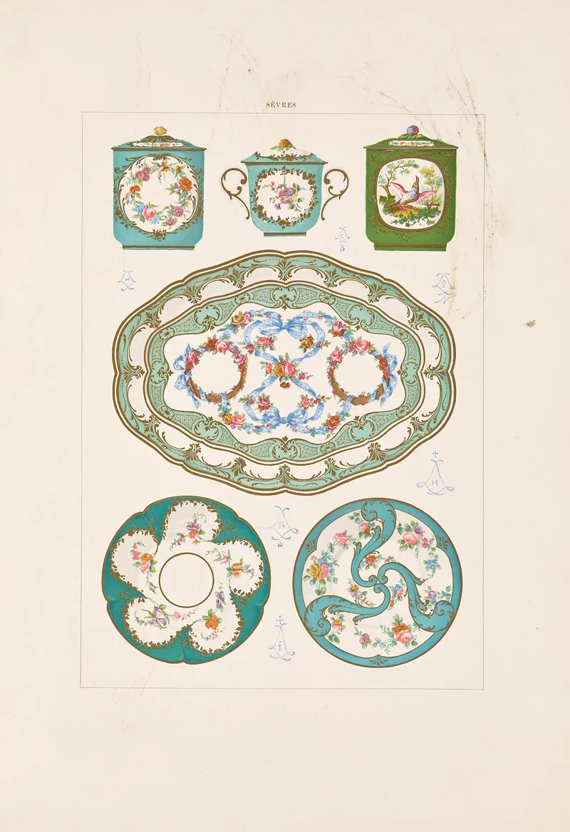 The Soft Porcelain Of Sevres Pl 03 Wall Art by Edouard Garnier - High-Resolution Digital Print