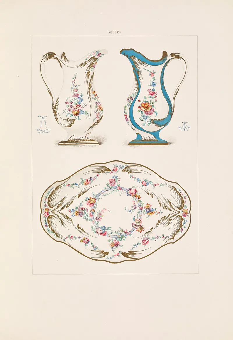 The Soft Porcelain Of Sevres Pl 04 Wall Art by Edouard Garnier - High-Resolution Digital Print