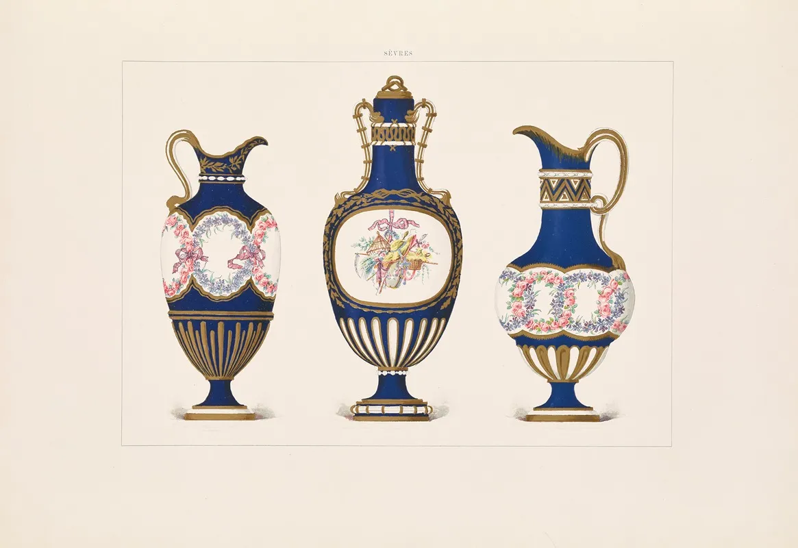 The Soft Porcelain Of Sevres Pl 06 Wall Art by Edouard Garnier - High-Resolution Digital Print
