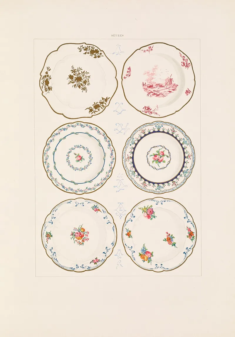 The Soft Porcelain Of Sevres Pl 08 Wall Art by Edouard Garnier - High-Resolution Digital Print