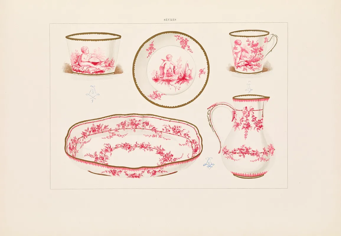 The Soft Porcelain Of Sevres Pl 09 Wall Art by Edouard Garnier - High-Resolution Digital Print
