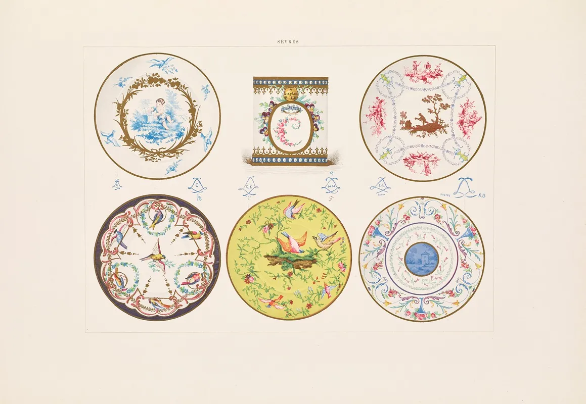 The Soft Porcelain Of Sevres Pl 14 Wall Art by Edouard Garnier - High-Resolution Digital Print