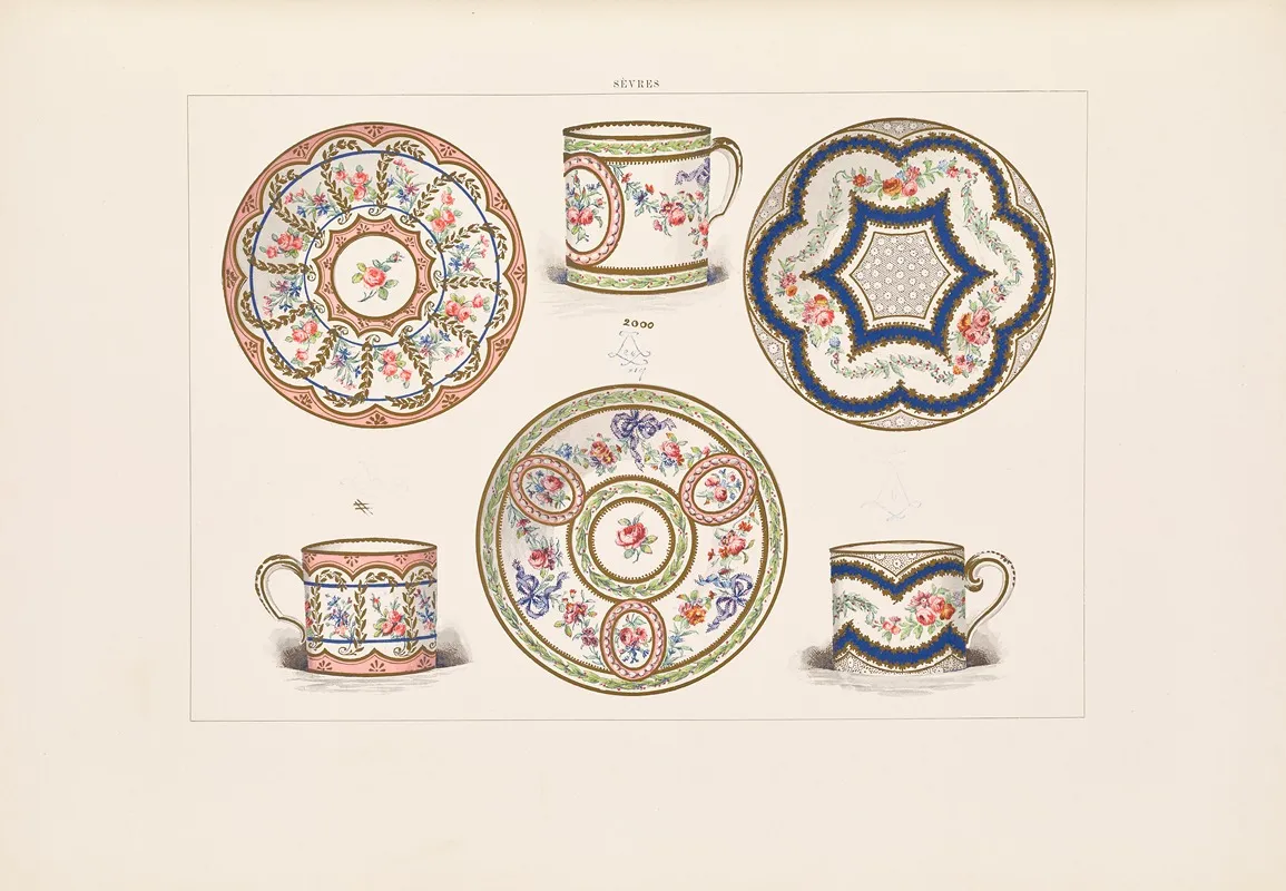 The Soft Porcelain Of Sevres Pl 15 Wall Art by Edouard Garnier - High-Resolution Digital Print