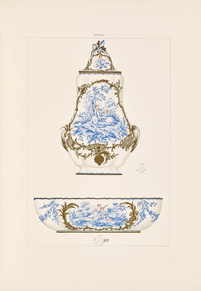 The Soft Porcelain Of Sevres Pl 17 Wall Art by Edouard Garnier - High-Resolution Digital Print