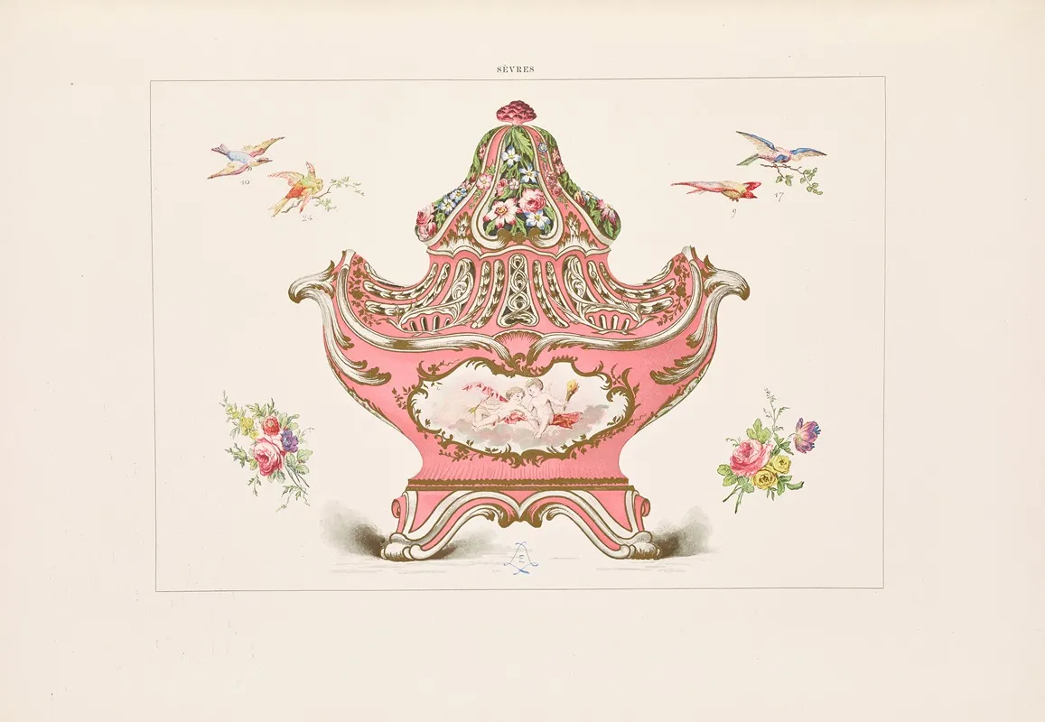 The Soft Porcelain Of Sevres Pl 19 Wall Art by Edouard Garnier - High-Resolution Digital Print