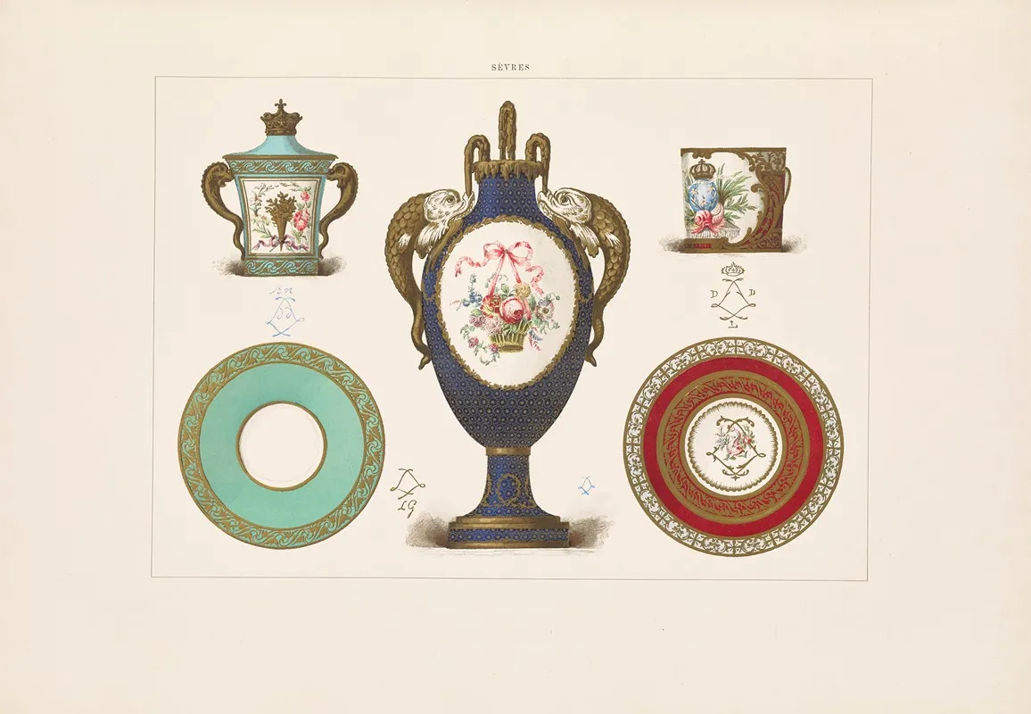 The Soft Porcelain Of Sevres Pl 24 Wall Art by Edouard Garnier - High-Resolution Digital Print