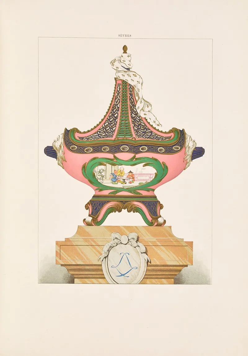 The Soft Porcelain Of Sevres Pl 25 Wall Art by Edouard Garnier - High-Resolution Digital Print