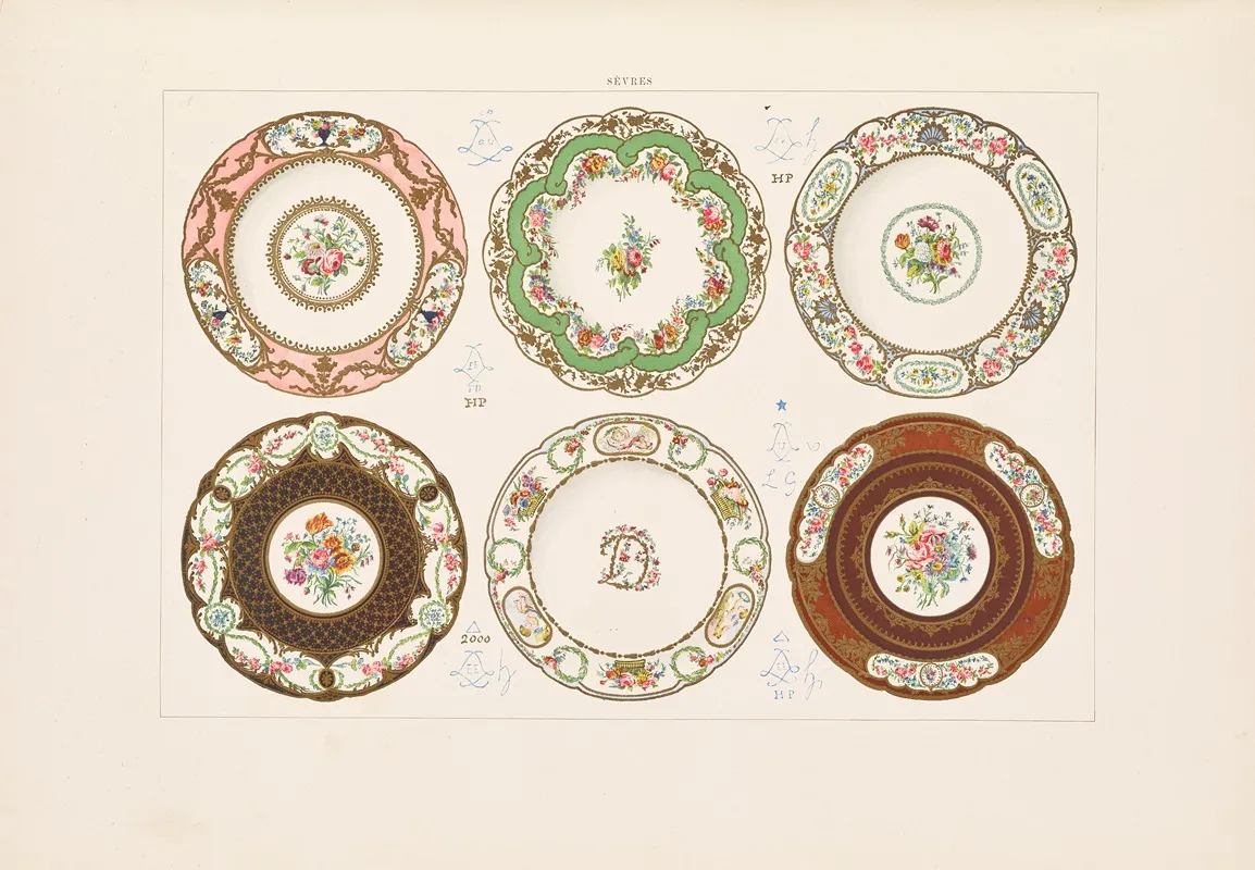 The Soft Porcelain Of Sevres Pl 26 Wall Art by Edouard Garnier - High-Resolution Digital Print