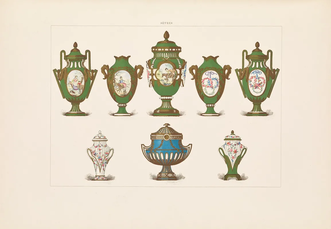 The Soft Porcelain Of Sevres Pl 27 Wall Art by Edouard Garnier - High-Resolution Digital Print