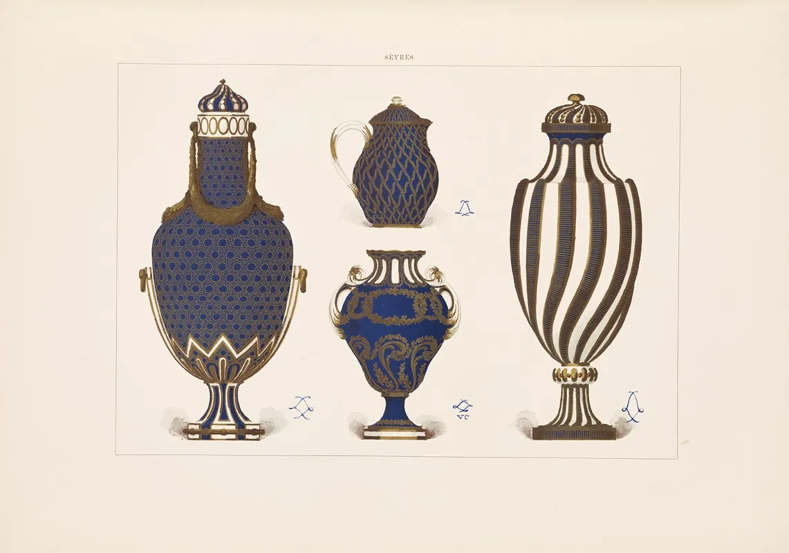 The Soft Porcelain Of Sevres Pl 30 Wall Art by Edouard Garnier - High-Resolution Digital Print