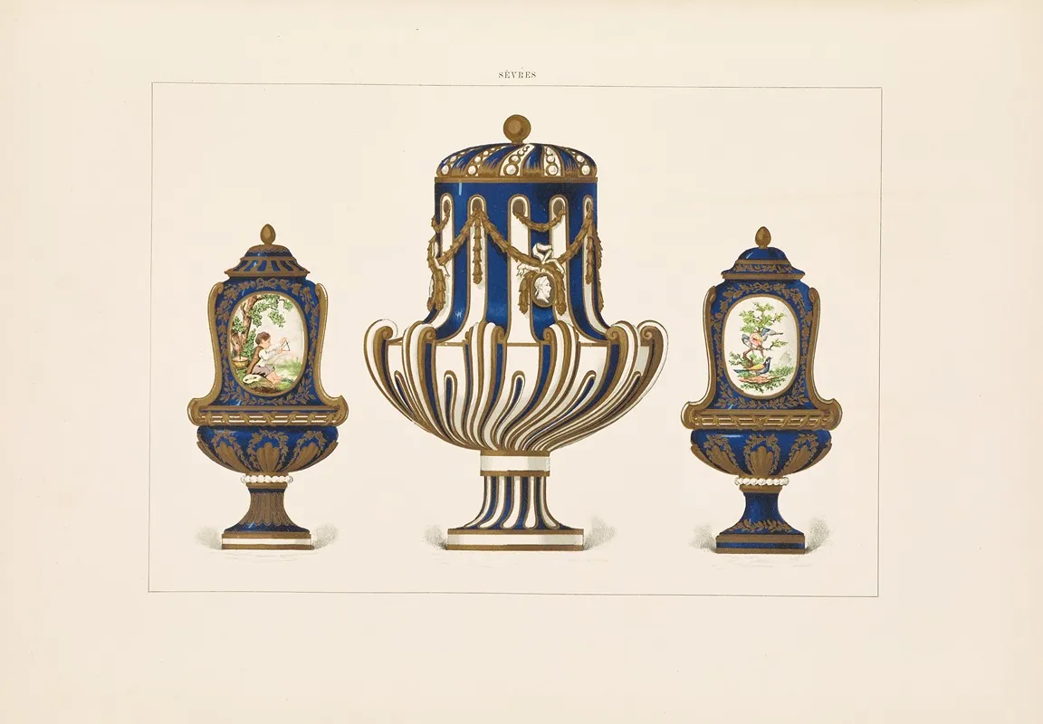 The Soft Porcelain Of Sevres Pl 31 Wall Art by Edouard Garnier - High-Resolution Digital Print
