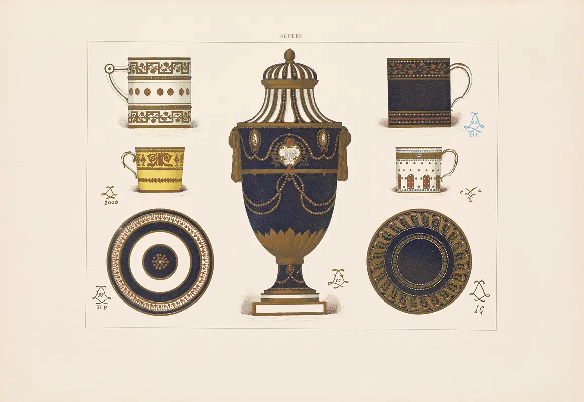 The Soft Porcelain Of Sevres Pl 34 Wall Art by Edouard Garnier - High-Resolution Digital Print
