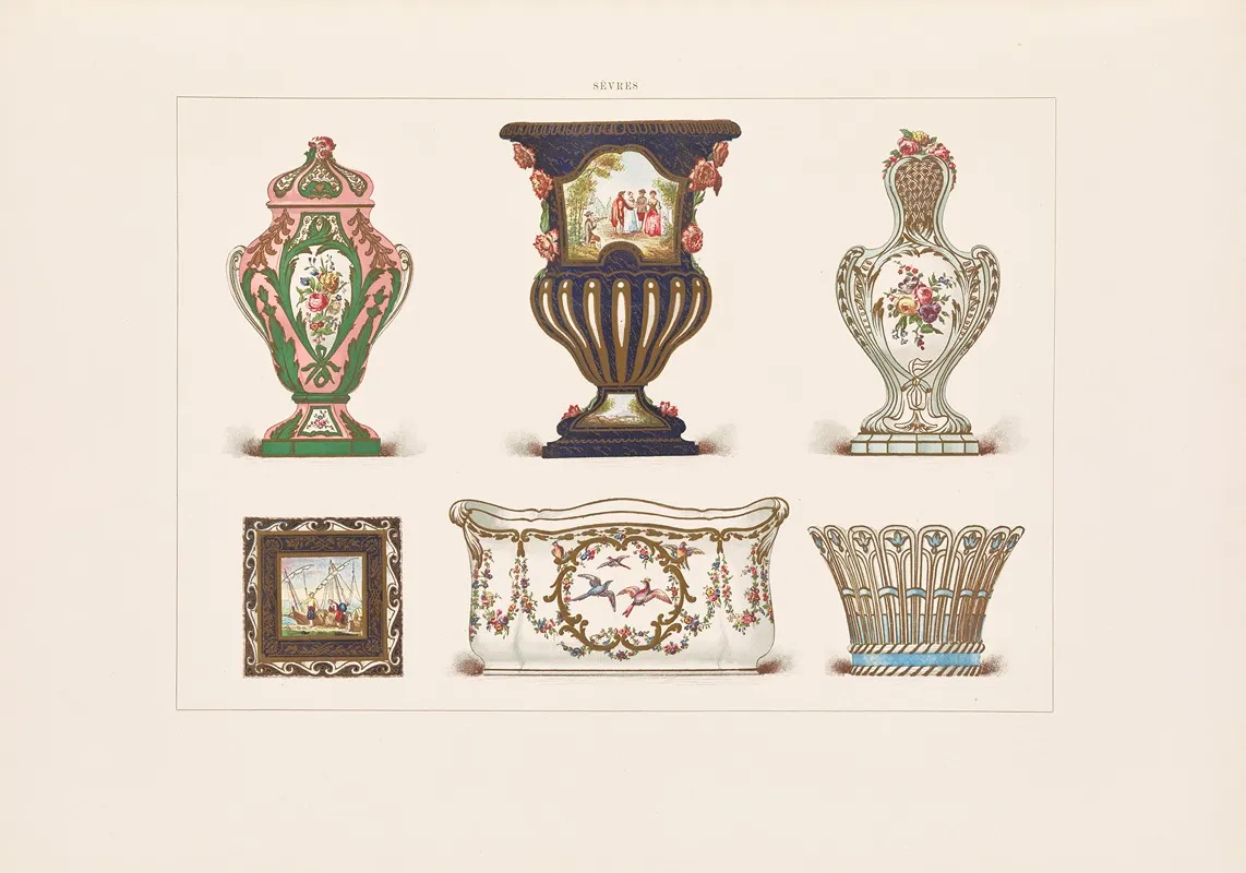 The Soft Porcelain Of Sevres Pl 35 Wall Art by Edouard Garnier - High-Resolution Digital Print