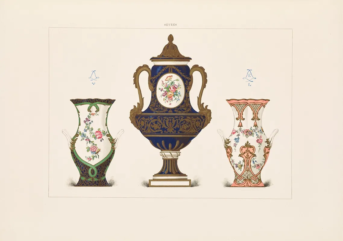 The Soft Porcelain Of Sevres Pl 36 Wall Art by Edouard Garnier - High-Resolution Digital Print