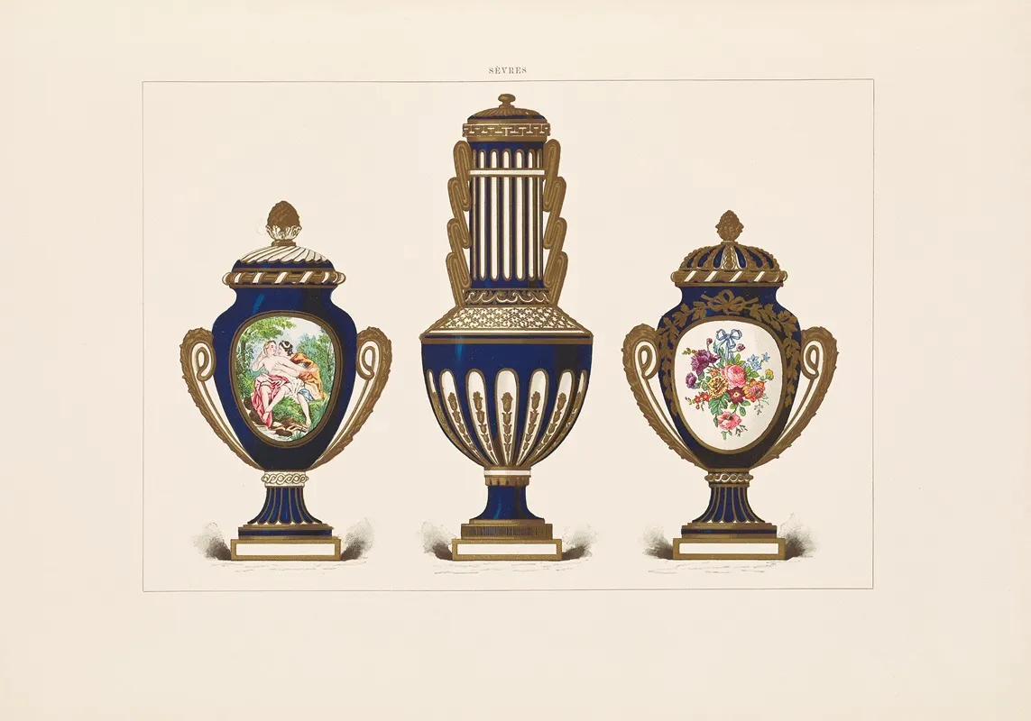 The Soft Porcelain Of Sevres Pl 37 Wall Art by Edouard Garnier - High-Resolution Digital Print