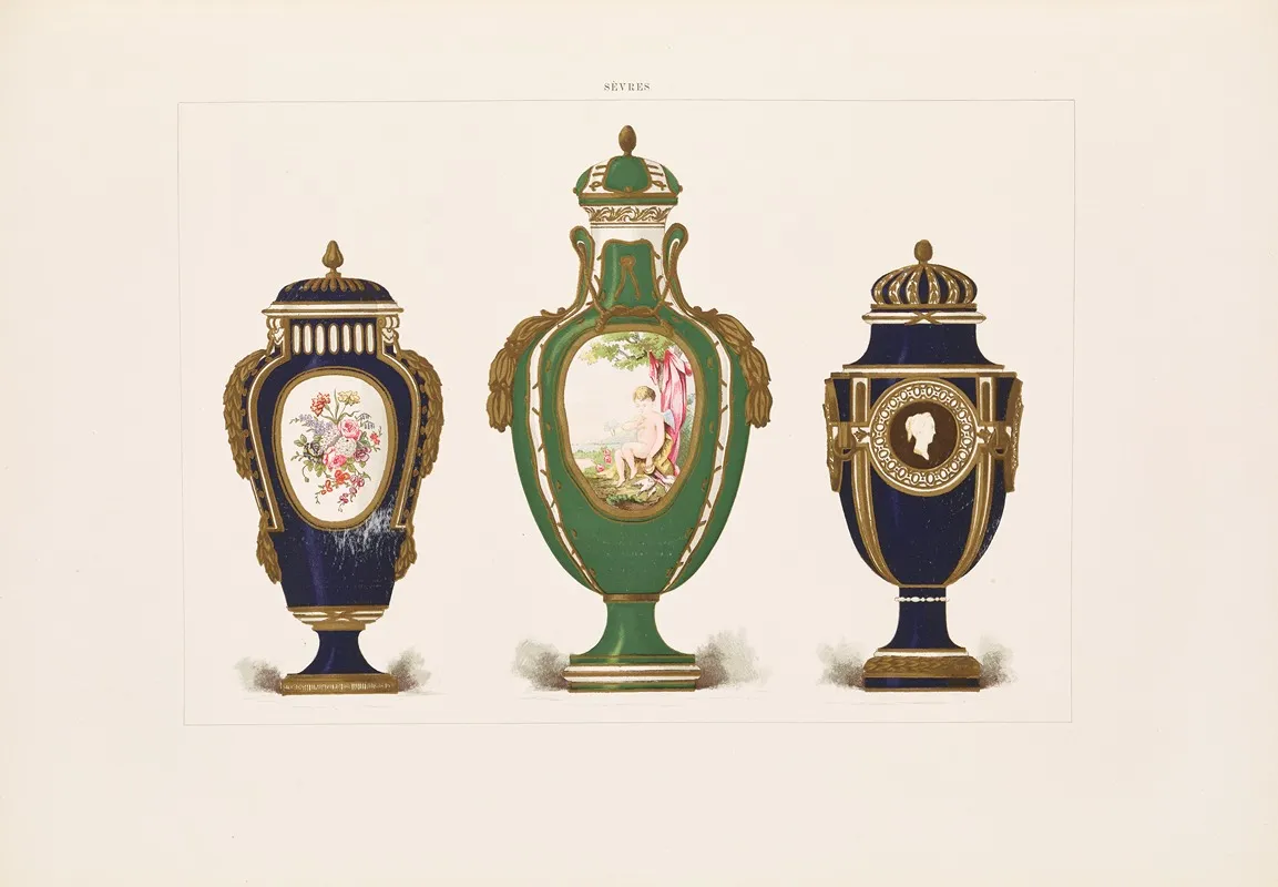 The Soft Porcelain Of Sevres Pl 43 Wall Art by Edouard Garnier - High-Resolution Digital Print