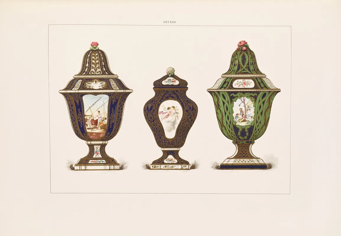 The Soft Porcelain Of Sevres Pl 45 Wall Art by Edouard Garnier - High-Resolution Digital Print