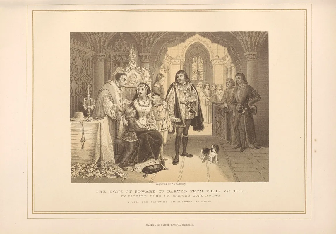 The Sons Of Edward Iv Parted From Their Mother N Gosse Wall Art by Thomas Archer - High-Resolution Digital Print