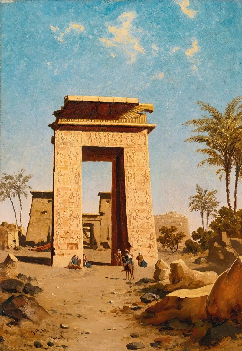 The South Gate Karnak Wall Art by Paul Rudolf Linke - High-Resolution Digital Print