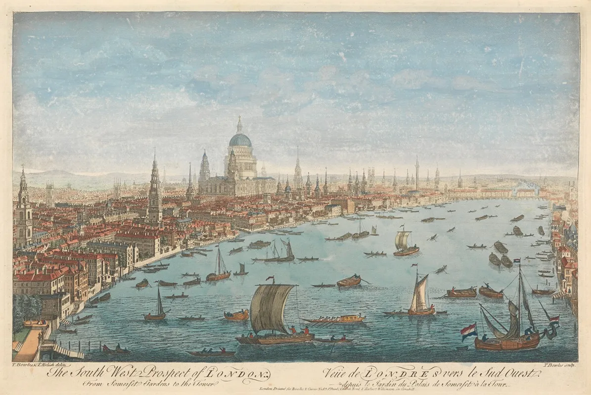 The South West Prospect Of London From Somerset Gardens To The Tower