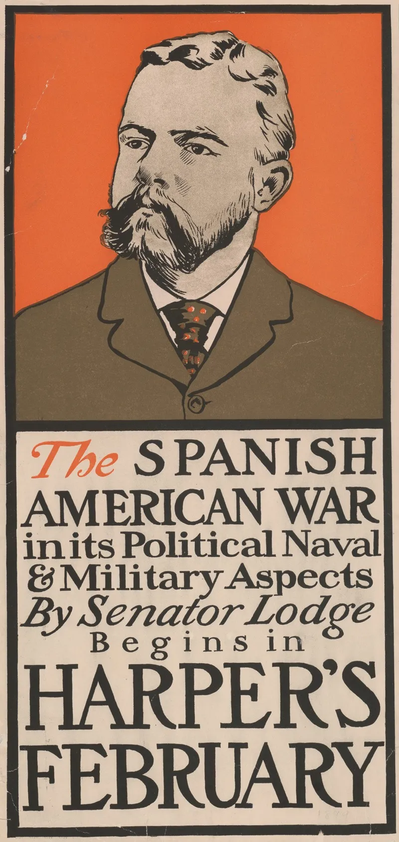 The Spanish American War In Its Political Naval Military Aspects By Senator Lodge Begins In Harpers February Wall Art by Edward Penfield - High-Resolution Digital Print