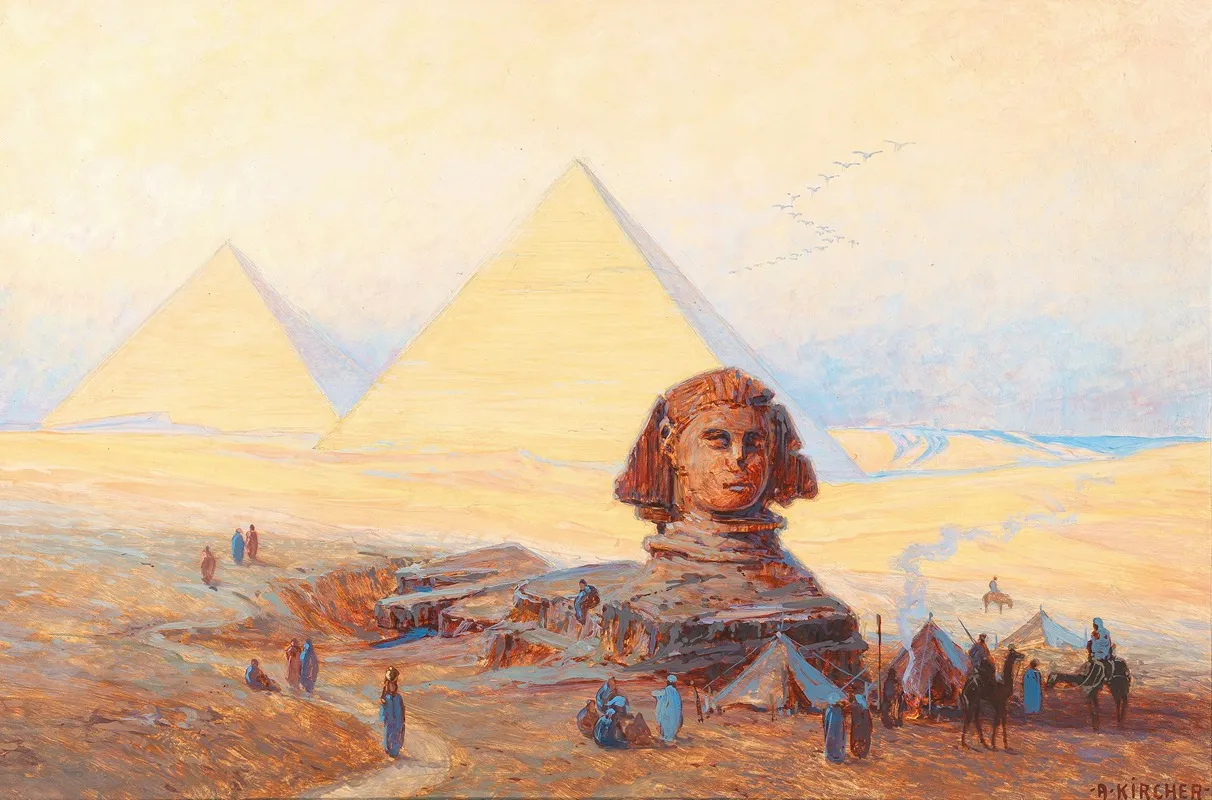 The Sphinx Before The Pyramids Of Giza